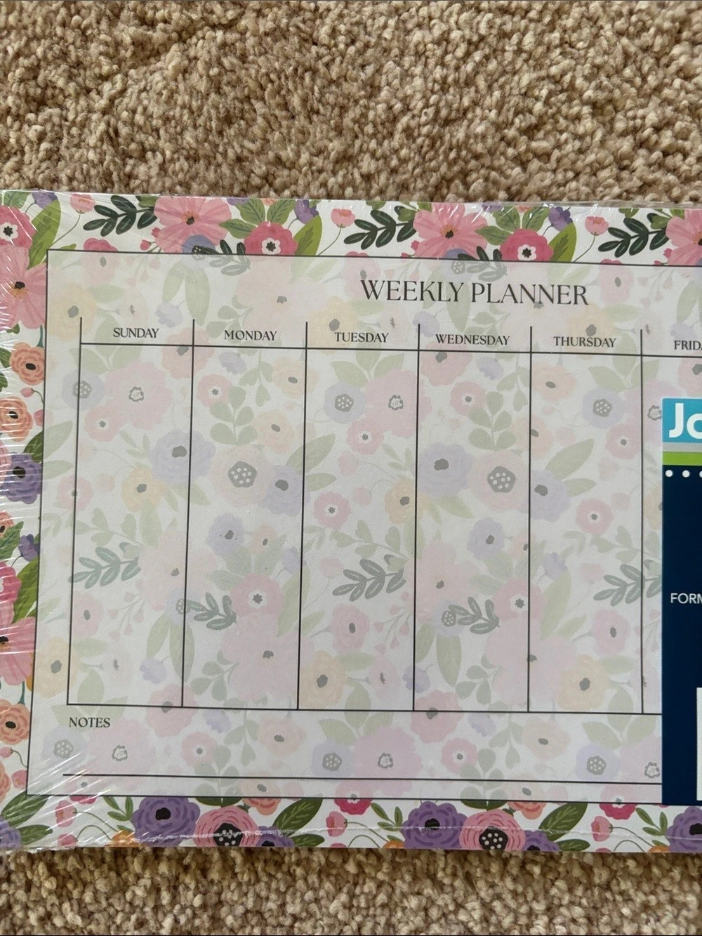 NWT Floral Tote & Weekly Planner PRAY Magnetic - Picture 6 of 8